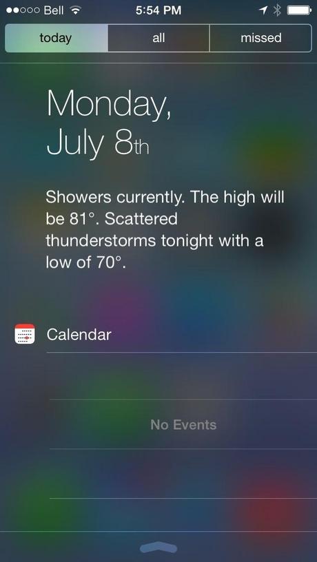 La barre des notif' devient transaprente