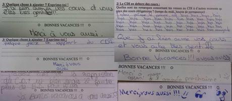 Impressions d'élèves