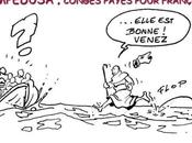 DESSIN PRESSE: pape François Lampedusa