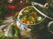 Petit ragoût légumes nouveaux parfum d’estragon piment d’Espelette.