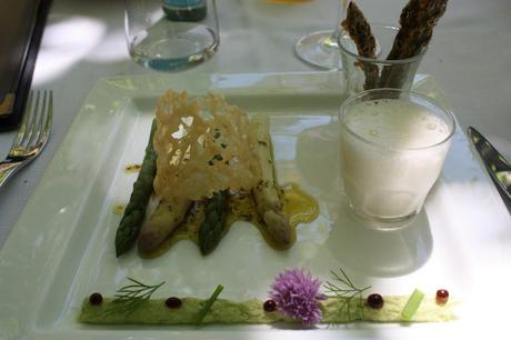 Chez Philip Asperges vertes blanches de pays en déclinaison