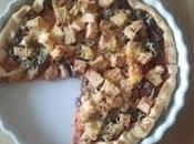 Tarte légères aubergines tomates tofu