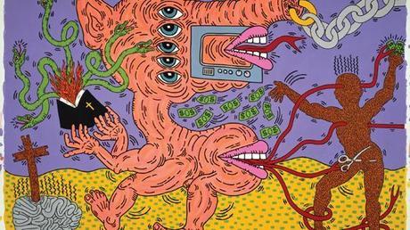 Keith Haring au Musée d’art moderne et au CENTQUATRE + élèments de biographie et quelques oeuvres