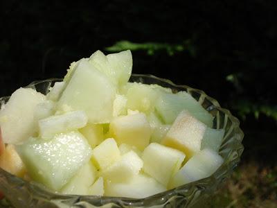 Salade de melon pomme gingembre