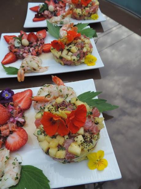 Tartare de thon à l'ananas et à la fève tonka