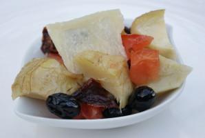 salade_tomates séchées_artichaut_coeur d'artichaut_parmesan_olives_antipasti_Italie