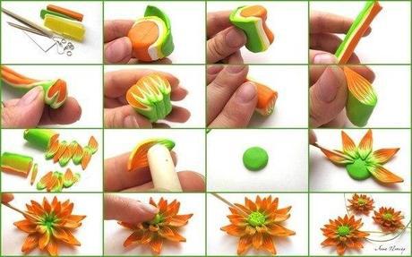 Tuto fimo : Fleurs oranges et vertes tuto_fleur_orange