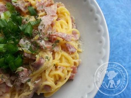 Pâtes à la carbonara {sans gluten}