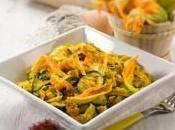 Tagliatelles safran, courgettes fleurs