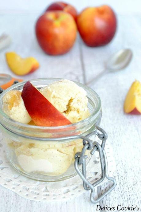 glace vanille amandes nectarines IG bas