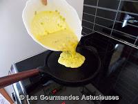 Omelette aux courgettes et à la Fourme d'Ambert