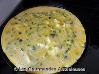 Omelette aux courgettes et à la Fourme d'Ambert