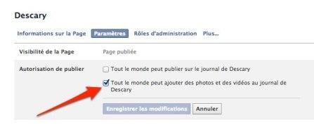 administrateur page facebook Facebook permet de publier des photos en commentaires sur les Pages 