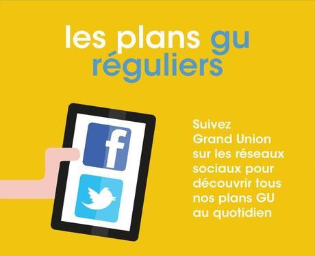 Les plans gu réguliers Suivez Grand Union sur les réseaux sociaux pour découvrir tous nos plans GU au quotidien