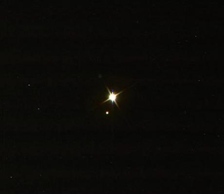 Earth and Moon from Cassini
