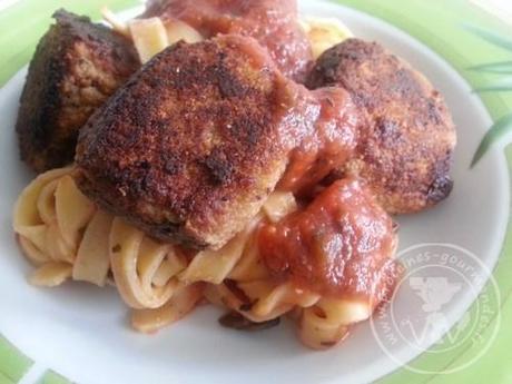 Polpettes calabraises: boulettes de viande italiennes (et sa sauce tomate maison… aux champignons)