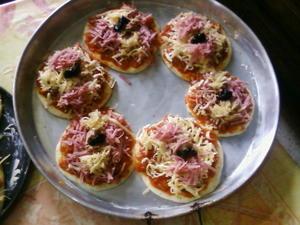 Mini pizza croustillantes