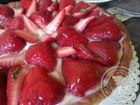 Tarte aux fraises au basilic