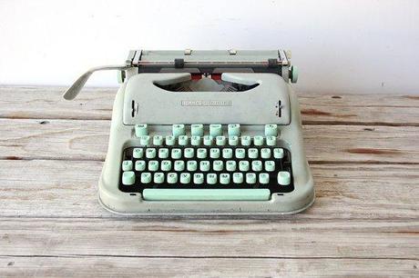 Mint Green Swiss Vintage Hermes 3000 Typewriter