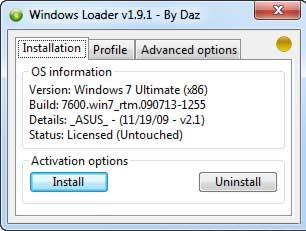Activer windows 7 avec Windows Loader.v1.9.1