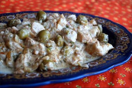 blanguette de dinde au curry et aux olives