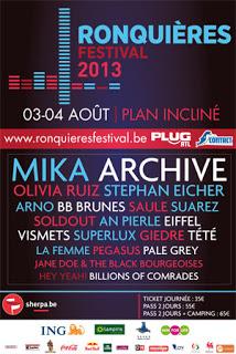 Les 3 et 4 août 2013, 2e édition du Ronquières Festival