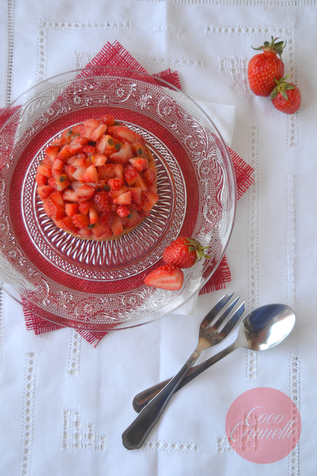 Tartare de fraises et fruits de la passion sur sablé à l'amande {Battle Food}