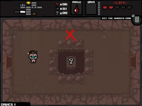 Ici, rien ne prouve que la salle cachée soit bien au nord de cette salle. Mais en tentant sa chance ici, le joueur est au moins certain d'obtenir une clef supplémentaire.