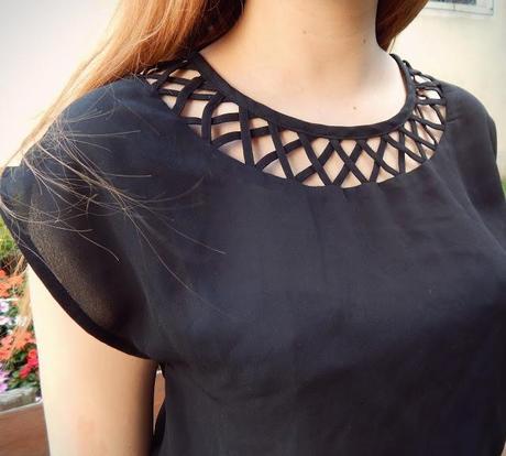 Black dress and leopard nail patch