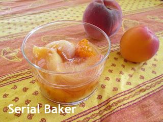 Salade de pêche et abricot au safran