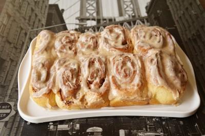 Cinnamon rolls Brioches roulées à la canelle