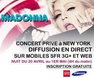 Le concert privé de Madonna à New York en direct sur SFR
