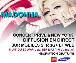 Le concert privé de Madonna à New York en direct sur SFR Le concert privé de Madonna à New York en direct sur SFR