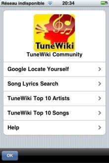 TuneWiki : karaoke sur votre iPhone tunewiki iphone 2