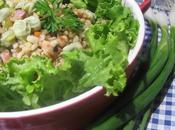 Salade gourganes, orge pancetta