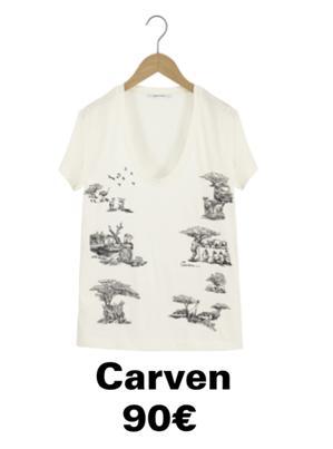 T-shirt imprimé toile de jouy