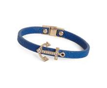 Bracelet ancre bleu