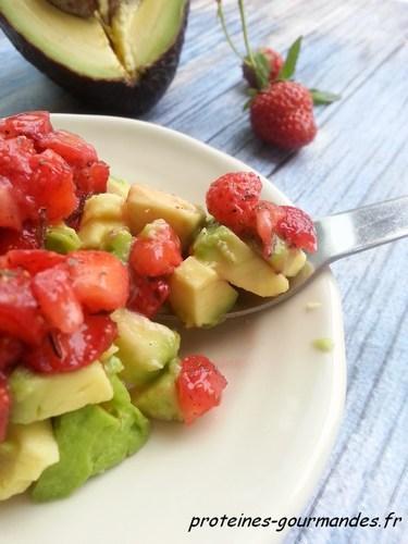 Tartare d’avocat et de fraises