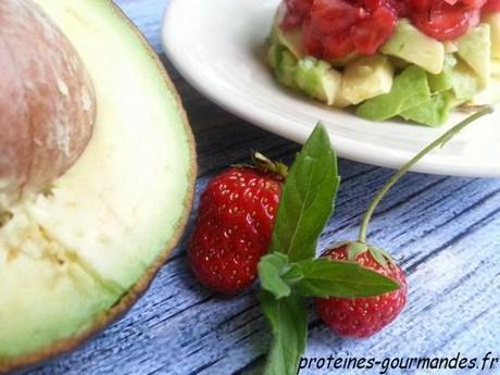 Tartare d’avocat et de fraises