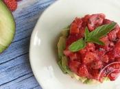 Tartare d’avocat fraises