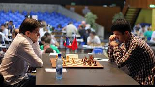 Echecs à Bienne : Maxime Vachier-Lagrave vs Ding Liren © Chessbase