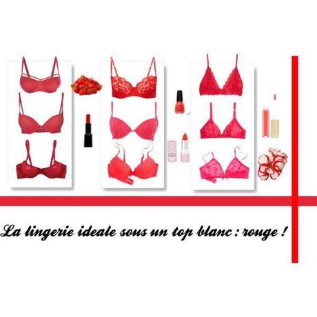 red lingerie bras