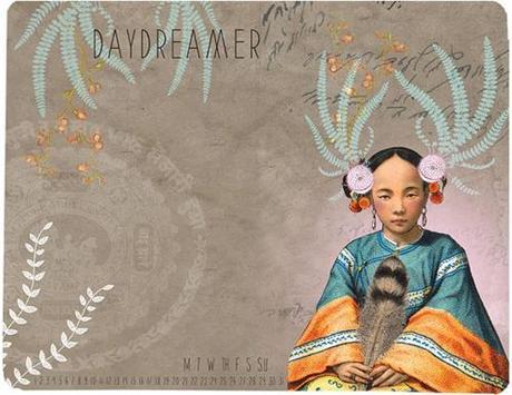 PAPAYA : Feather Girl Memo Mouse Pad PAPAYA : Feather Girl Memo Mouse Pad