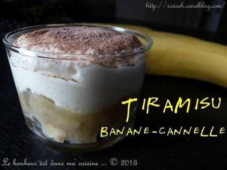 Tiramisu banane cannelle
