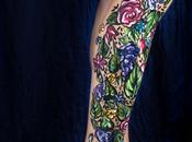Body painting: fleurs