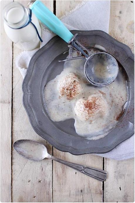 Glace à la banane et au fruit de la passion