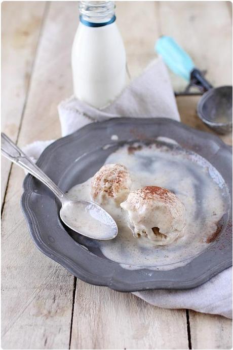 Glace à la banane et au fruit de la passion