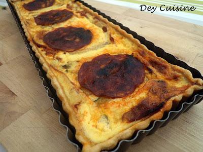 Quiche courgette & chorizo