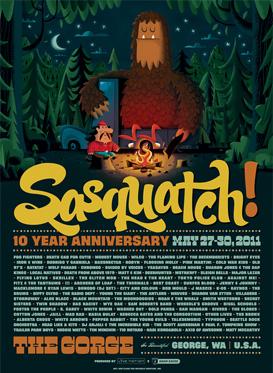 Sasquatch poster 2011 par Invisible Creature