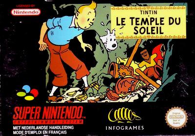 Jaquette Tintin Retrogaming : Tintin et le Temple du Soleil sur SNES (1996)